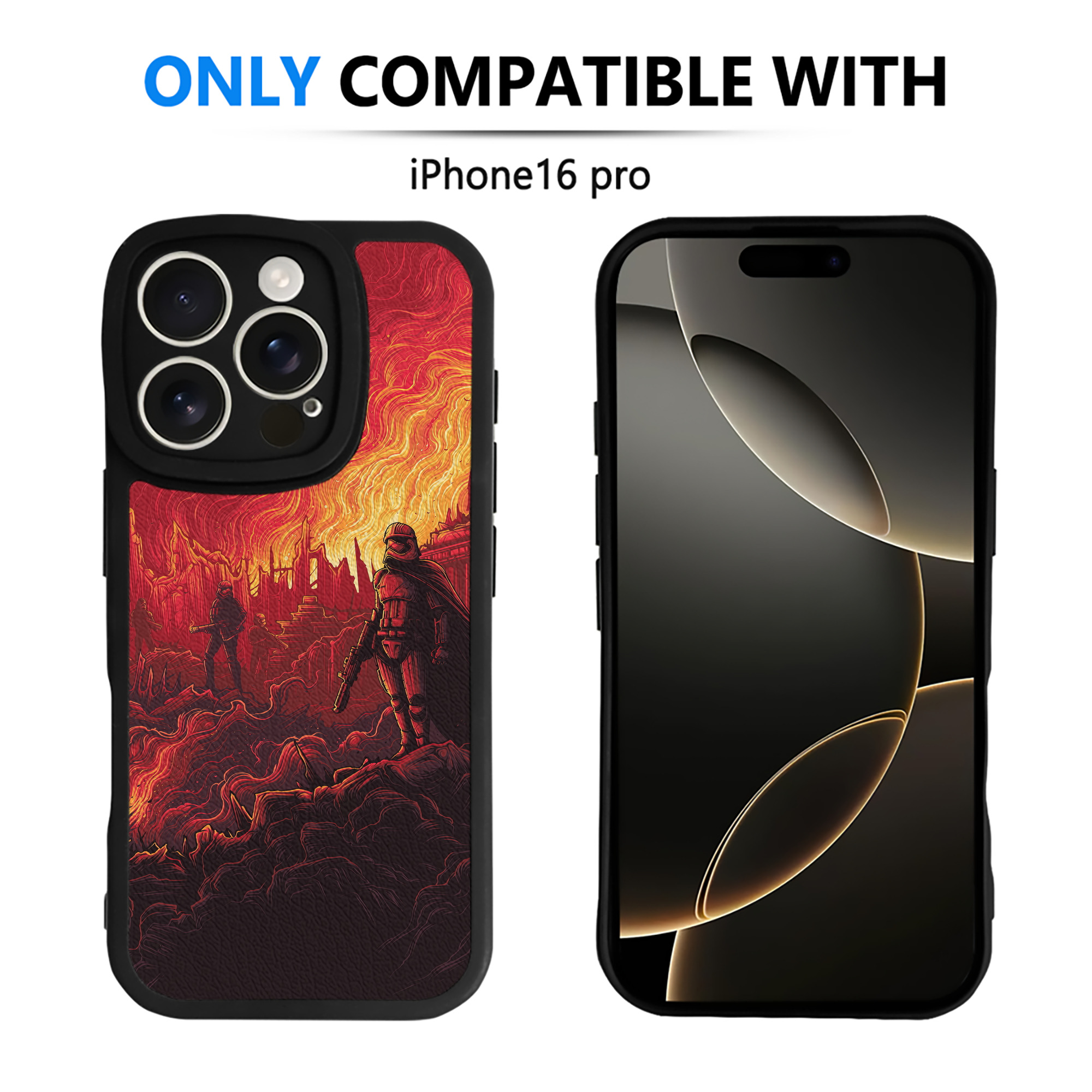 （画像用） スター・ウォーズ Star Wars 【iPhone 16シリーズ対応】シリコンスマホケース（レザー調） 材質：シリコン